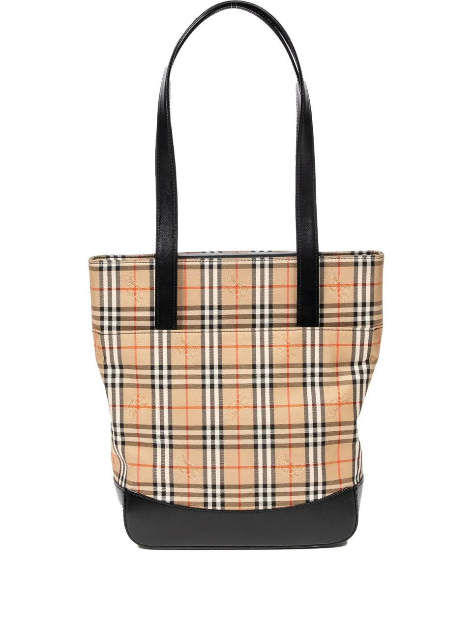 Check-pattern tote bag