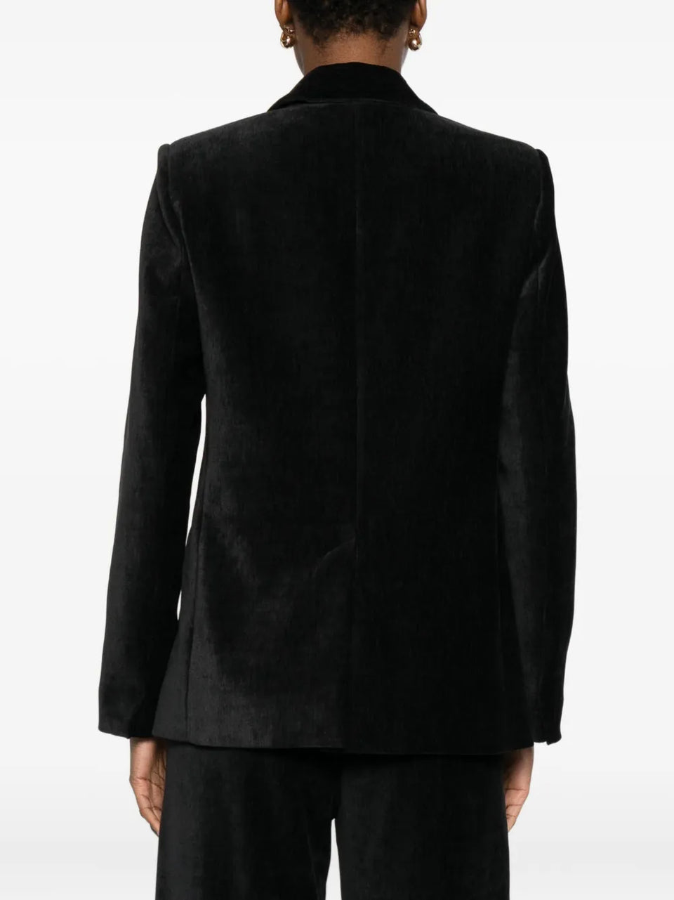 double-breasted velvet blazer