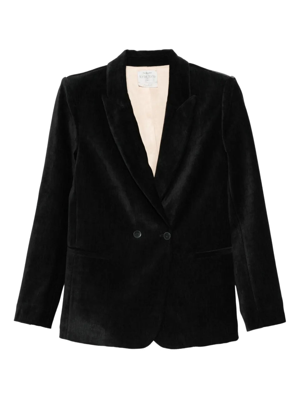 double-breasted velvet blazer