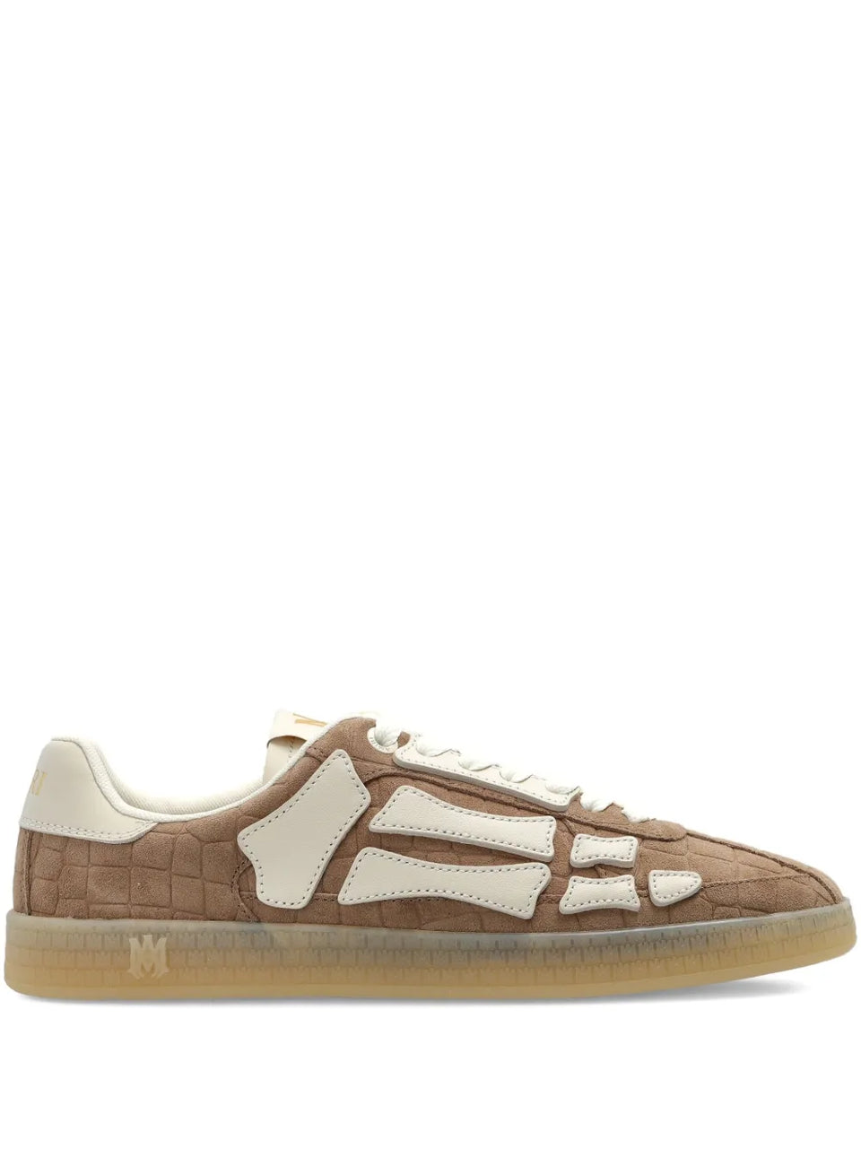 crocodile-embossed skeleton trainers