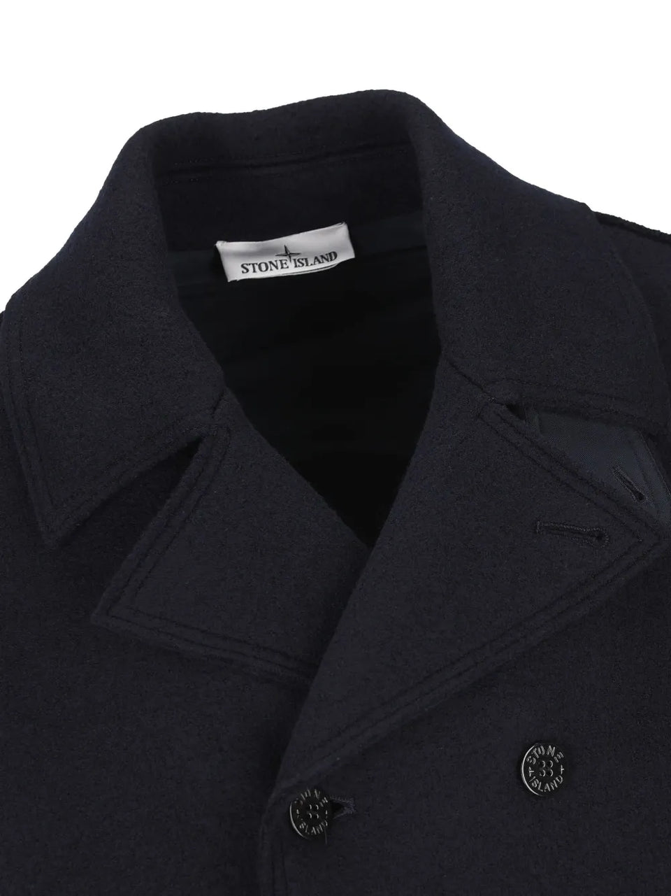 double-breasted wool peacoat