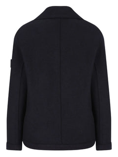 double-breasted wool peacoat