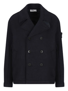 double-breasted wool peacoat