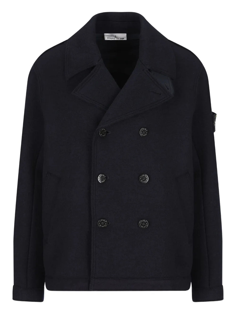 double-breasted wool peacoat