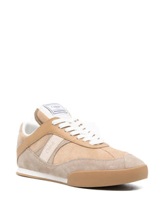 leather lace-up low-top sneakers