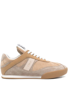 leather lace-up low-top sneakers