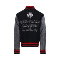 Off-White Gothinc Wool Regular Varsity Bomber Black/Red/Grey