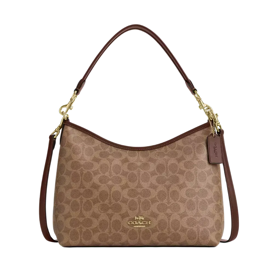 Coach Laurel Shoulder Bag In Signature Canvas Brown