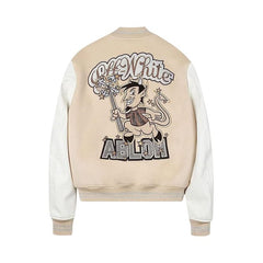 Off-White x AC Milan Varsity Jacket Cream/White