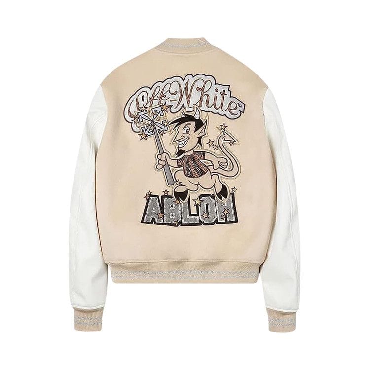Off-White x AC Milan Varsity Jacket Cream/White