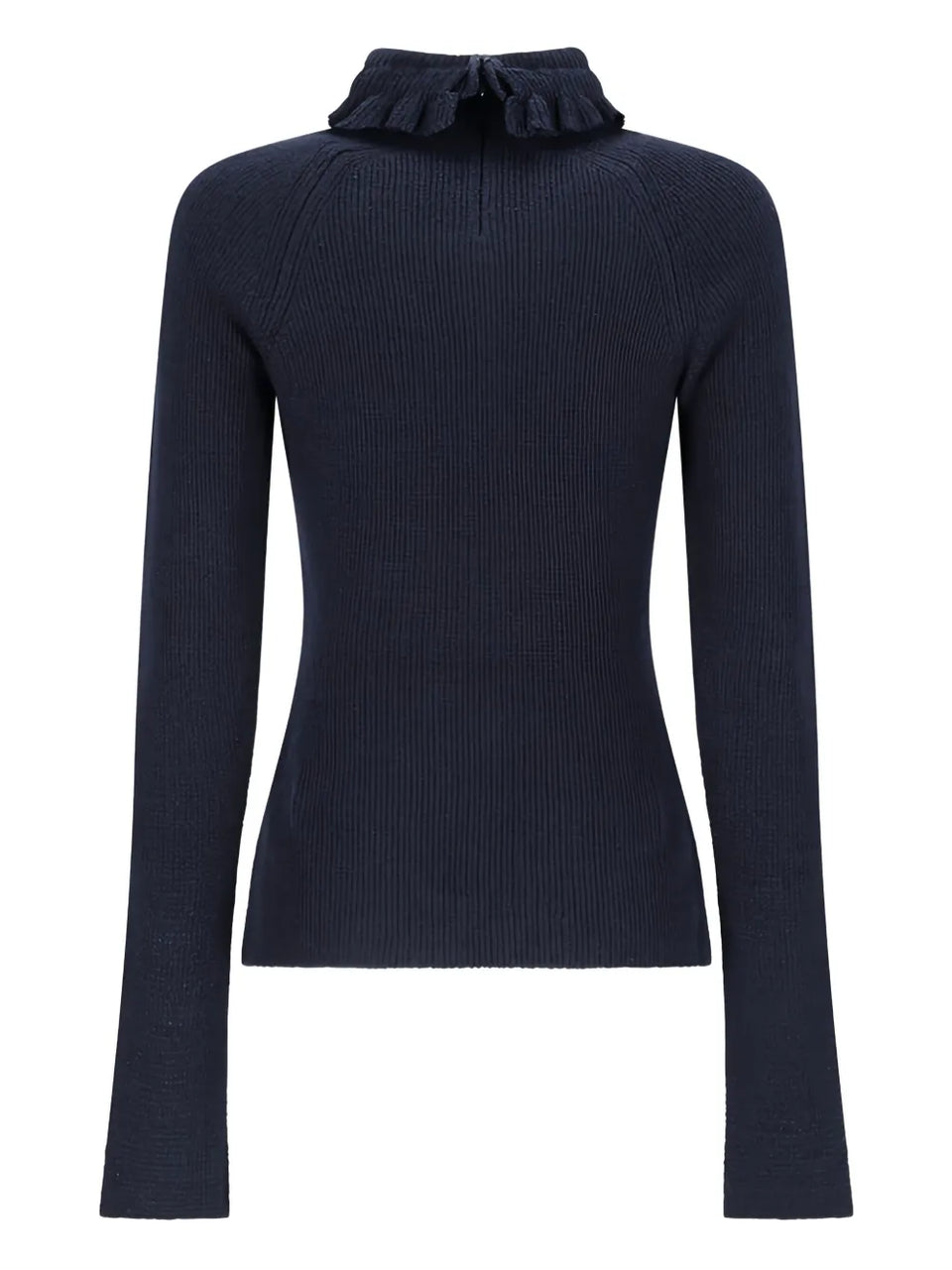ruffled long-sleeve top