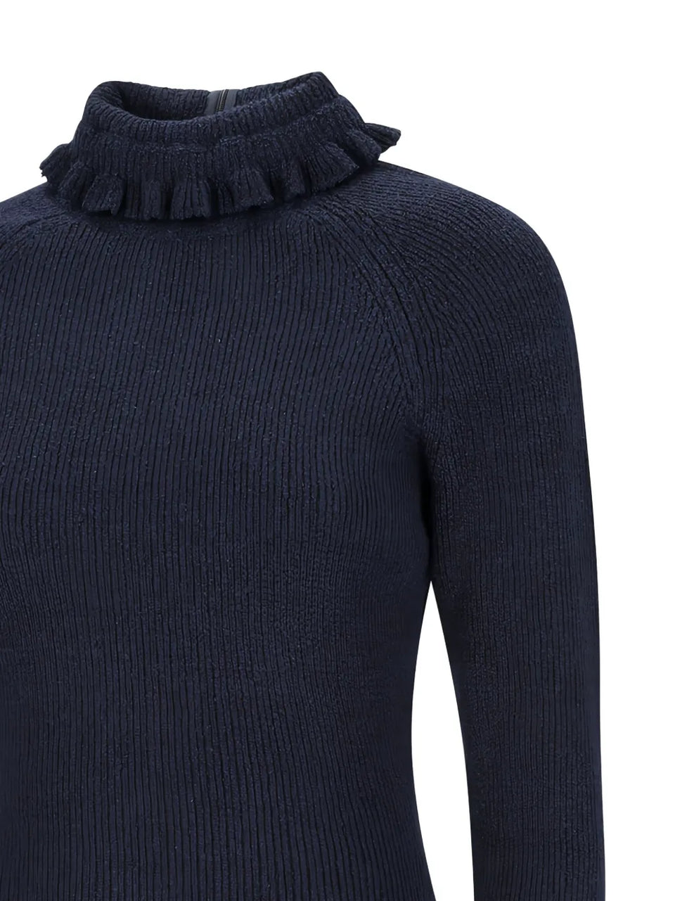 ruffled long-sleeve top