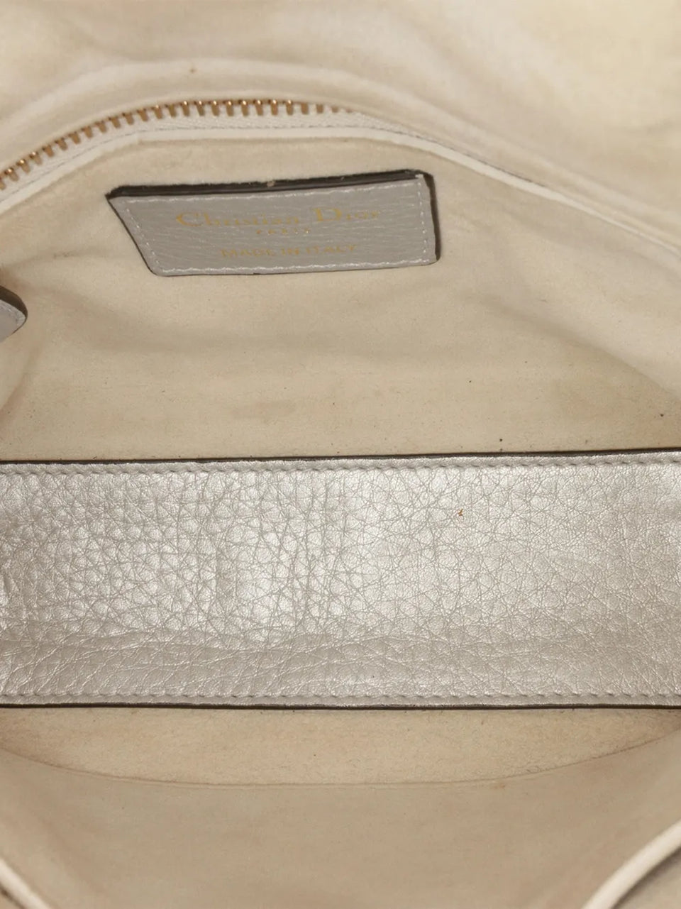 2017 Mini Metallic Grained Calfskin Cannage Lady Dior satchel