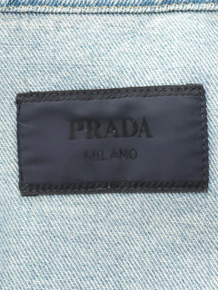 2010s logo-plaque denim shirt