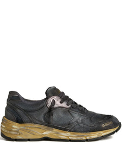 lace-up fastening leather sneakers
