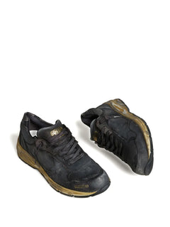 lace-up fastening leather sneakers