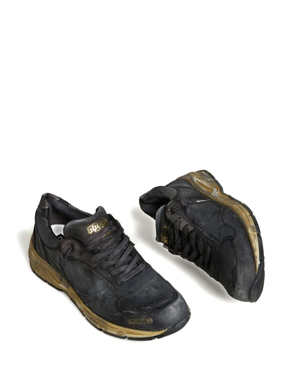 lace-up fastening leather sneakers