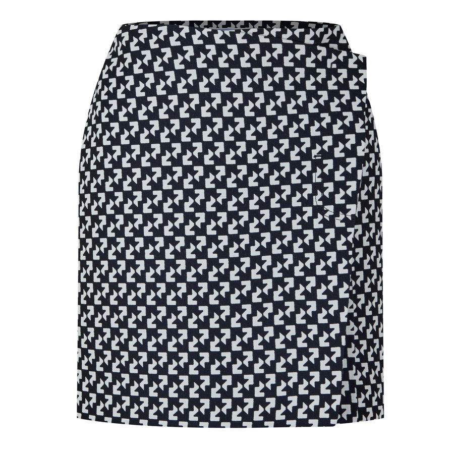 Abstract Wrap Skirt