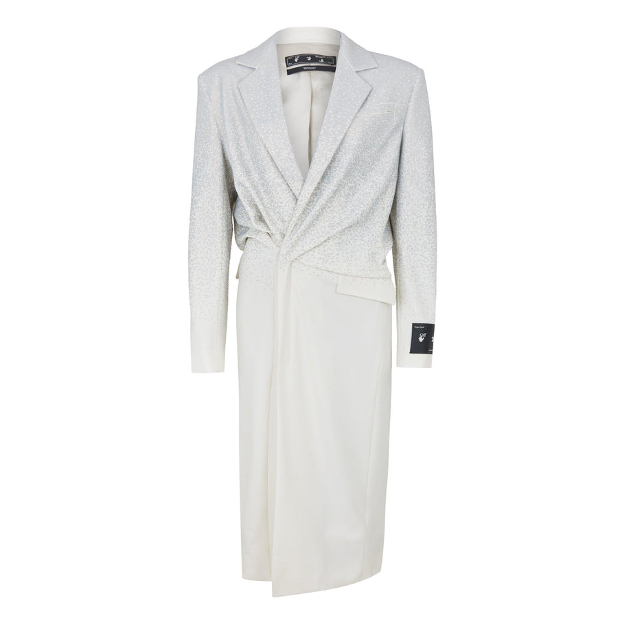 - Padded Shoulder A Line Dress