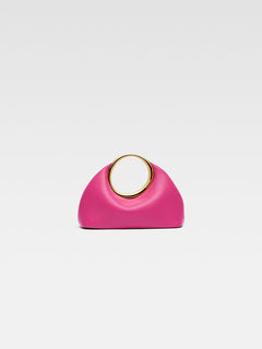 Jacquemus The Small Calino Nappa Leather Handbag Dark Pink