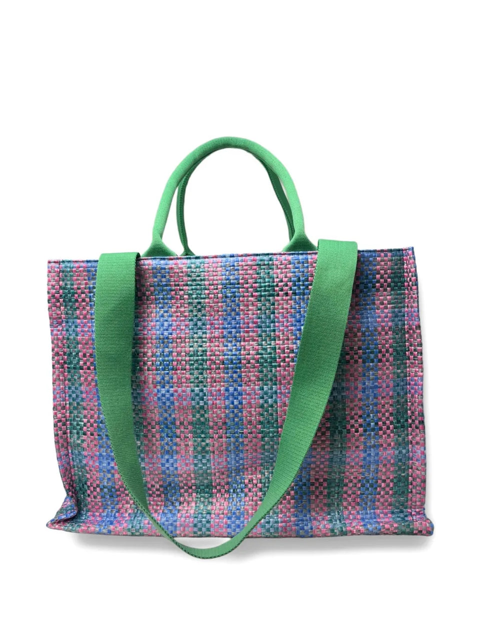 woven shopping tote bag