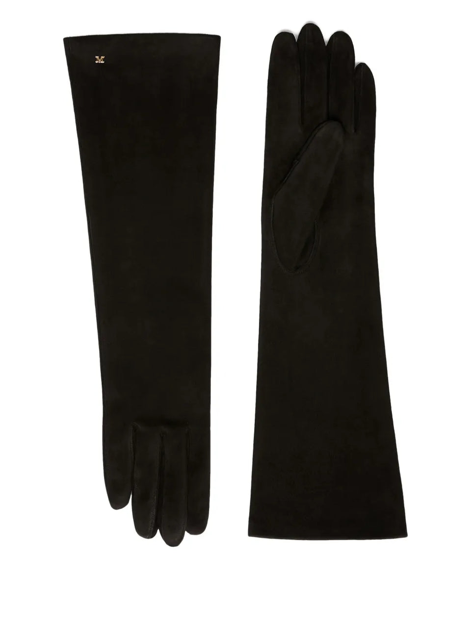 logo-charm leather gloves