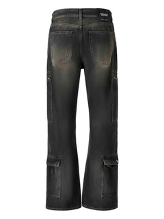 flared pocket jeans