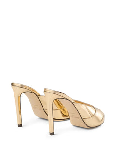 Brigitte peep-toe mules