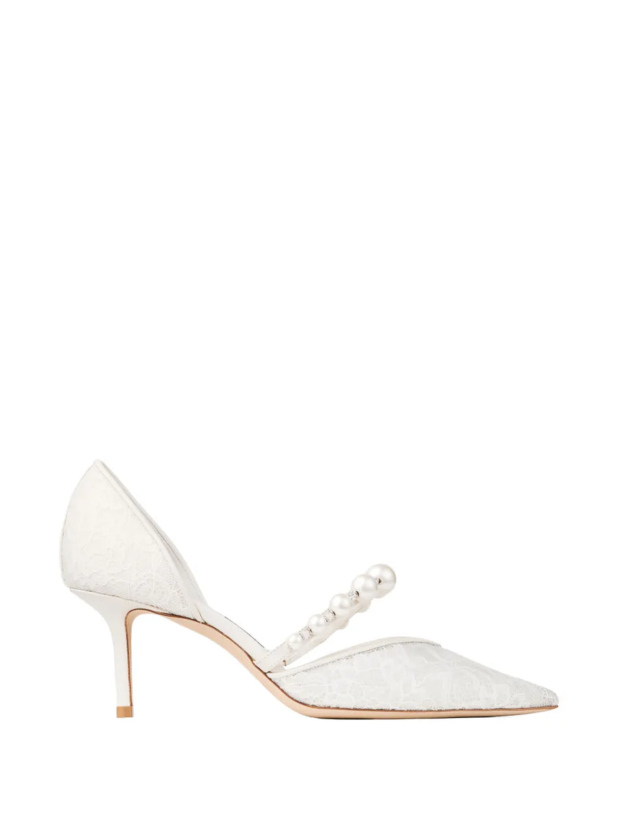Aurelie pearl-embellished pumps