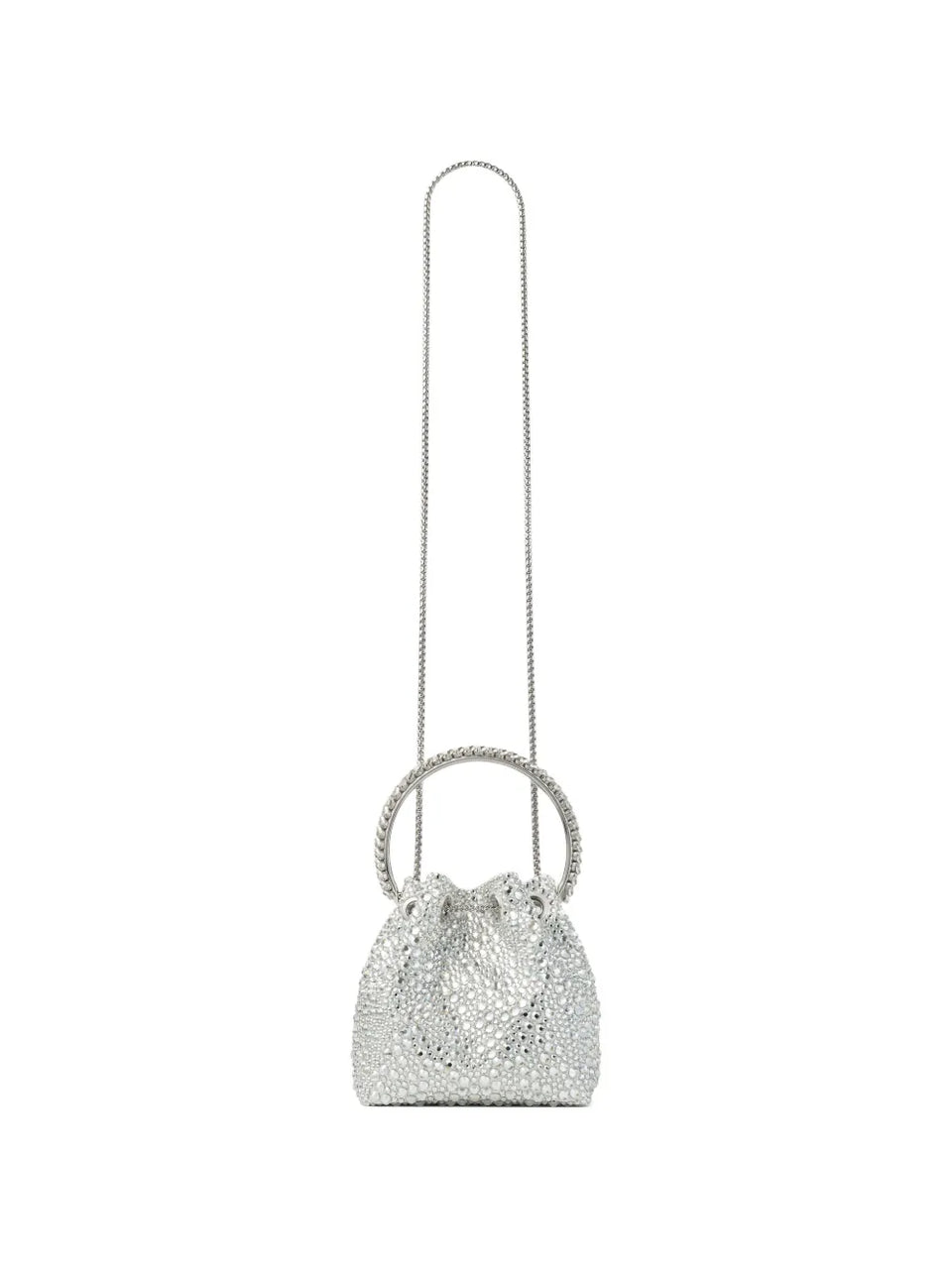 Bon Bon crystal-embellished circle-handle bucket bag