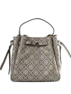 Romy T Monogram bucket bag