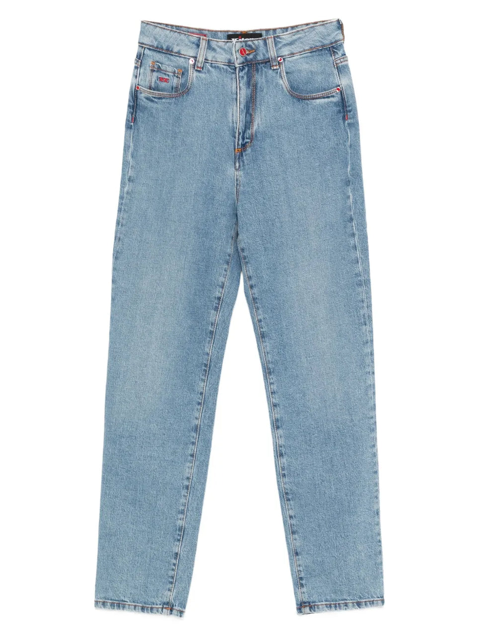 topstitched jeans
