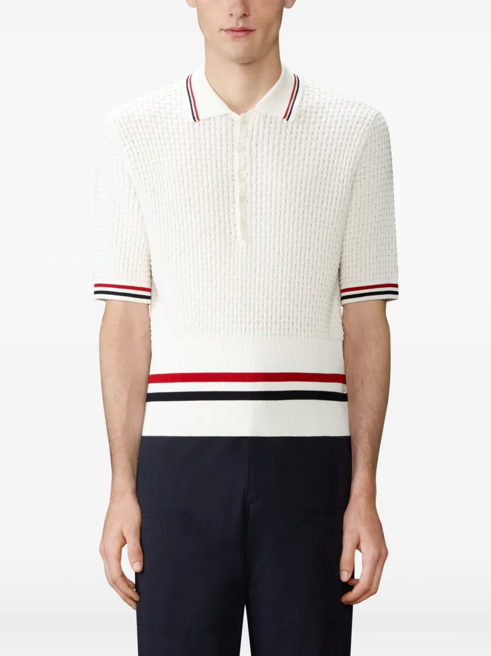 stripe polo shirt