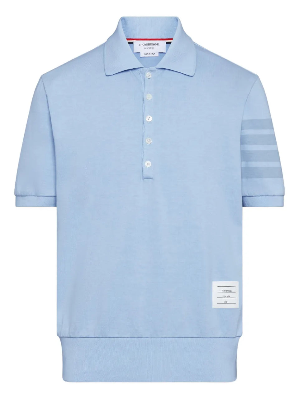 4-bar stripe-detail button-fastening polo shirt