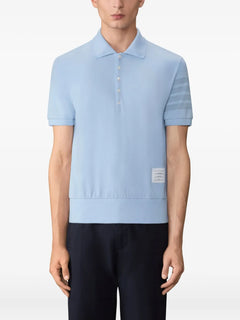 4-bar stripe-detail button-fastening polo shirt