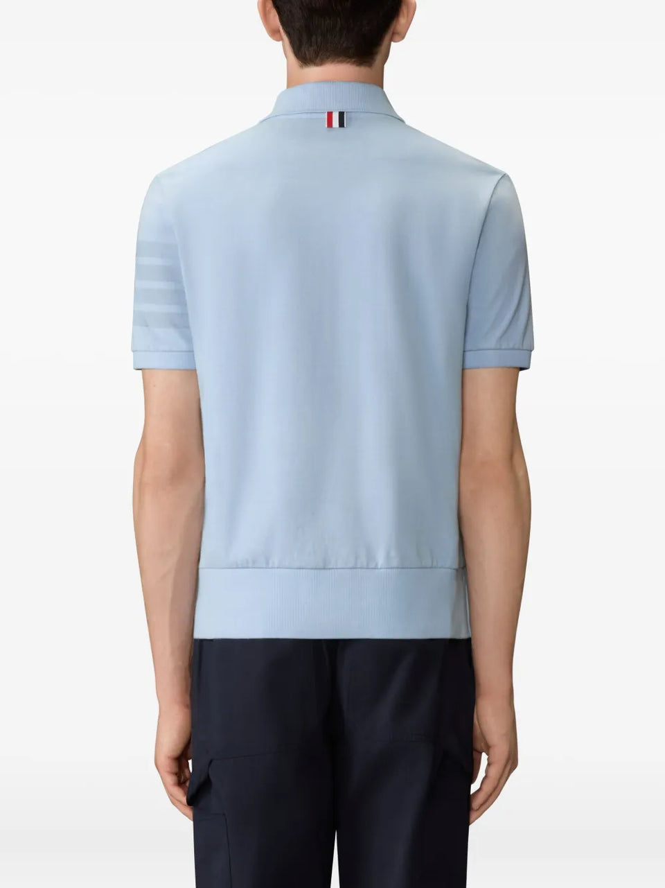 4-bar stripe-detail button-fastening polo shirt