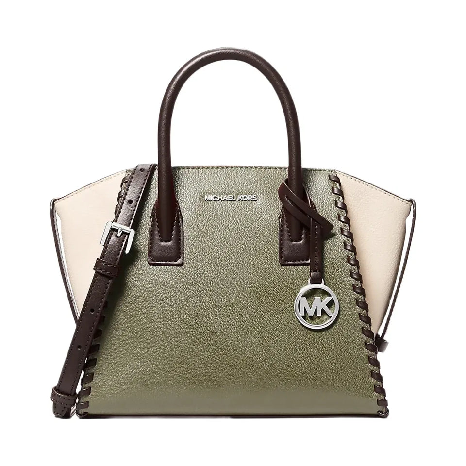 Michael Kors Avril Small Leather Satchel Thyme Multi