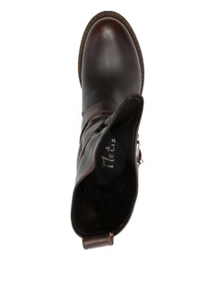 45mm buckle round-toe boots