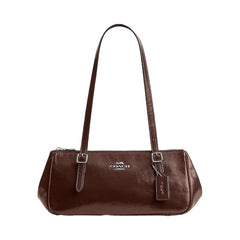 Coach Asher Shoulder Bag Glazed Leather-Silver-Maple