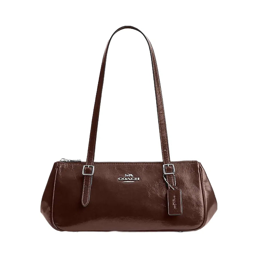 Coach Asher Shoulder Bag Glazed Leather-Silver-Maple