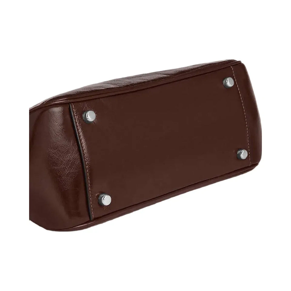 Coach Asher Shoulder Bag Glazed Leather-Silver-Maple