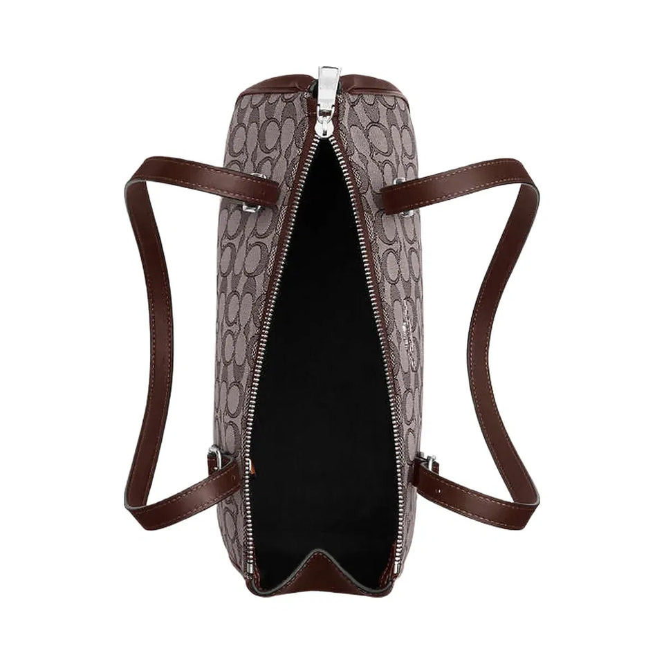 Coach Asher Shoulder Bag In Signature Jacquard Signature Jacquard-Silver-Oak-Maple