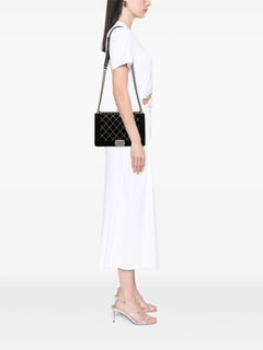 2014 Medium Quilted Velvet Wild Stitch Boy Flap crossbody bag