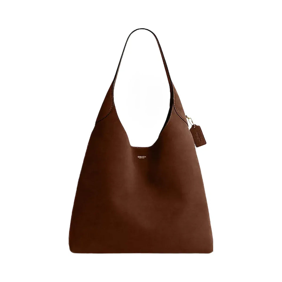 Coach Brooklyn Shoulder Bag 39 Suede-Brass-Warm Brown