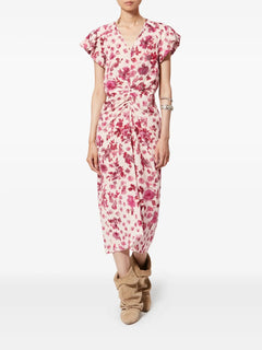 Terenae ruffled floral dress