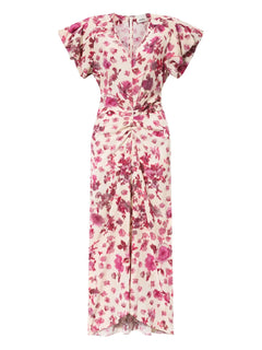 Terenae ruffled floral dress