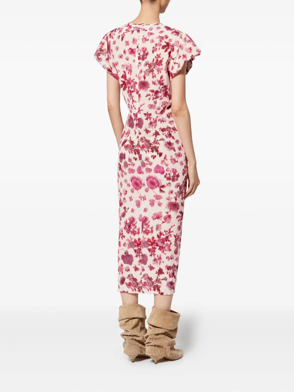 Terenae ruffled floral dress