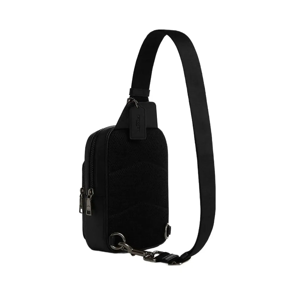 Coach Racer Sling Pack In Signature Canvas Signature Canvas-Qb-Tan-Black