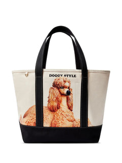 dog-print tote bag