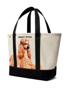 dog-print tote bag